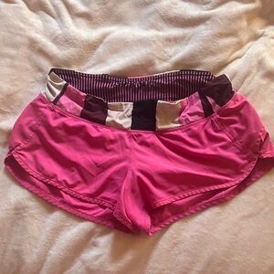 Y2K Lululemon Pink and Black Athletic Shorts